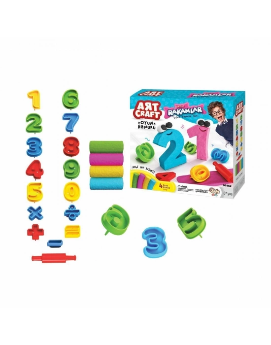 ÇOK SATAN 03552 Dede, 3D Rakamlar Hamur Set 200 gr / +3 yaş