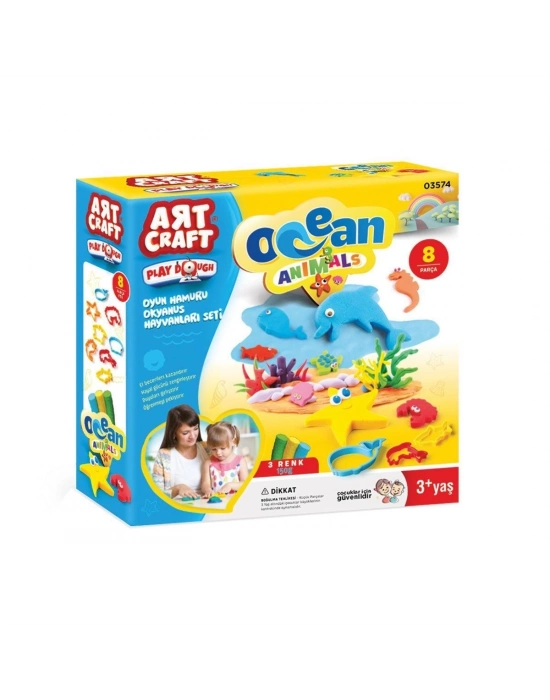 ÇOK SATAN 03574 Dede, Okyanus Hayvanları Seti Oyun Hamuru 150 gr / +3 yaş