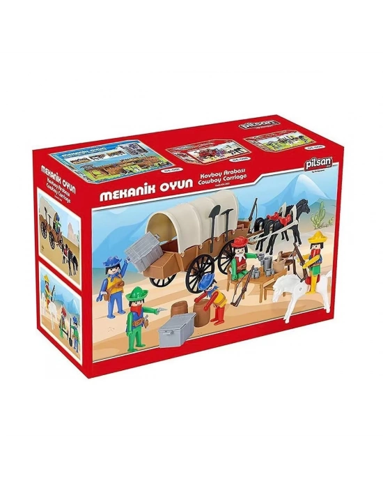 ÇOK SATAN 04 003 Mini Mekanik Seri 3 Kovboy Arabası -Pilsan Oyuncak