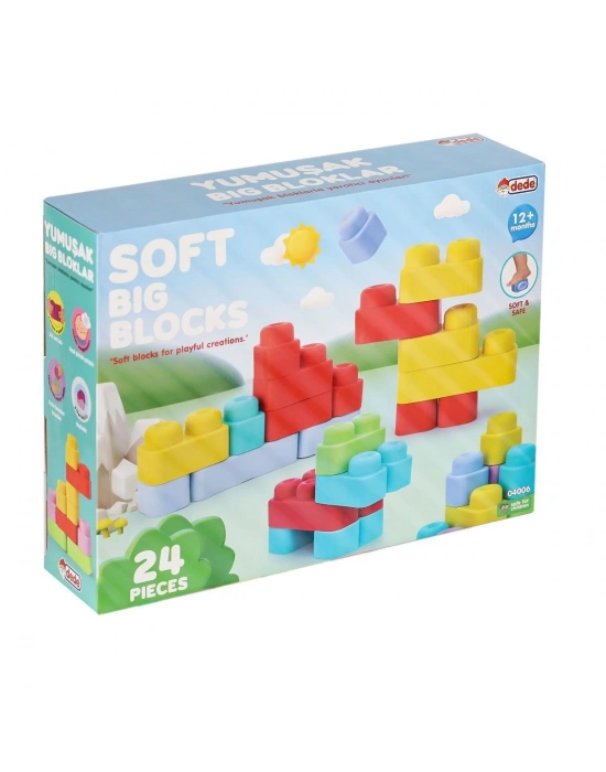 ÇOK SATAN 04006 Yumuşak Big Bloklar 24 Parça -Dede