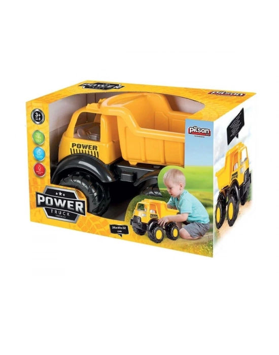 ÇOK SATAN 06 522 Power Kamyon Sarı -Pilsan Oyuncak