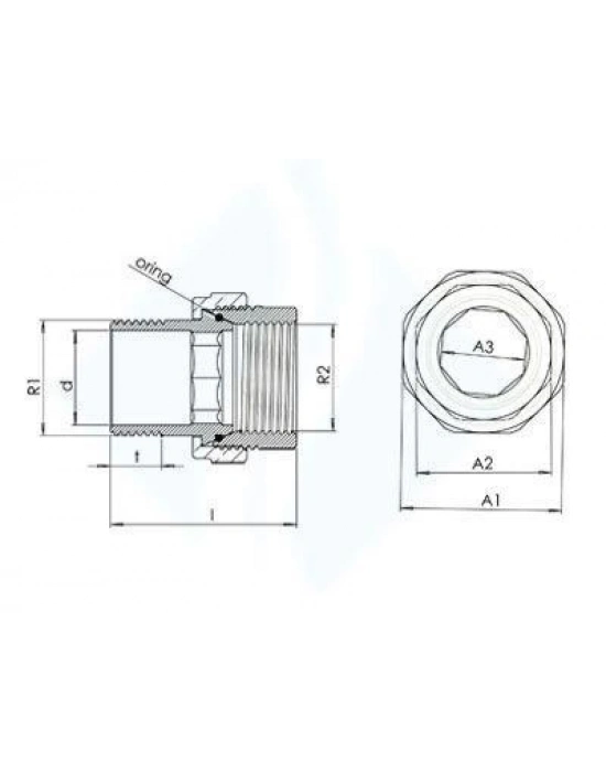 ® 1 1/2 Düz Radyatör Rakoru