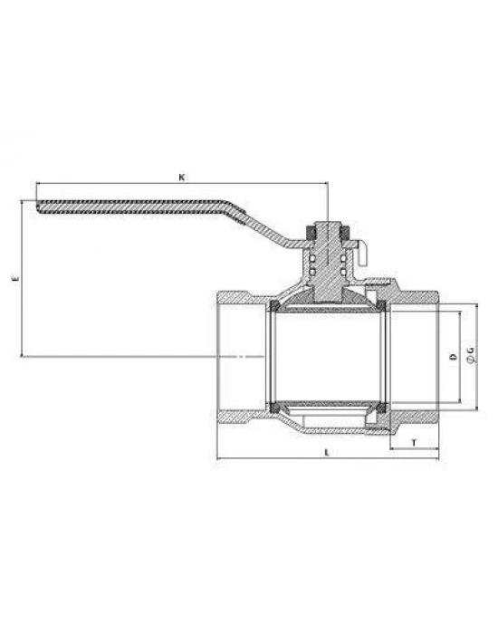 ® 1/2 Küresel Vana Tam Geçişli PN16