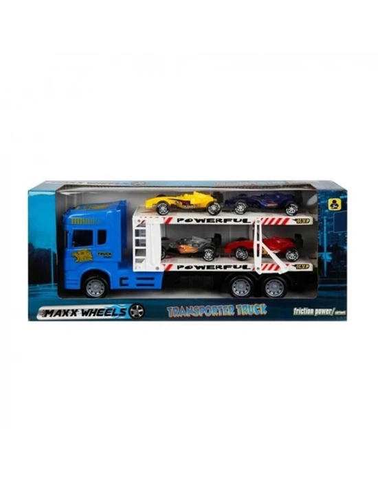 ÇOK SATAN 1:32 Maxx Wheels 2 Katlı Transporter 4 Araçlı Tır 32 Cm 1 Adet Fiyatıdır