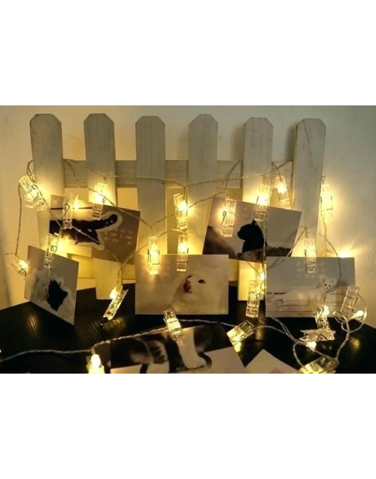 ÇOK SATAN 10lu Led Işıklı Fotoğraf Mandalları