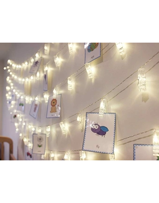 ÇOK SATAN 10lu Led Işıklı Fotoğraf Mandalları