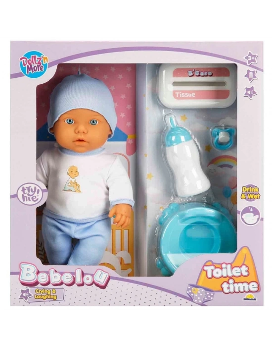 ÇOK SATAN 1030141 Sesli Bebelou Tuvalet Zamanı Bebek Seti 32 cm