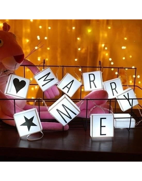 ÇOK SATAN 10lu Lightbox Işıklı Harf Mesaj Panosu Dekoratif  Harf Işık Zinciri