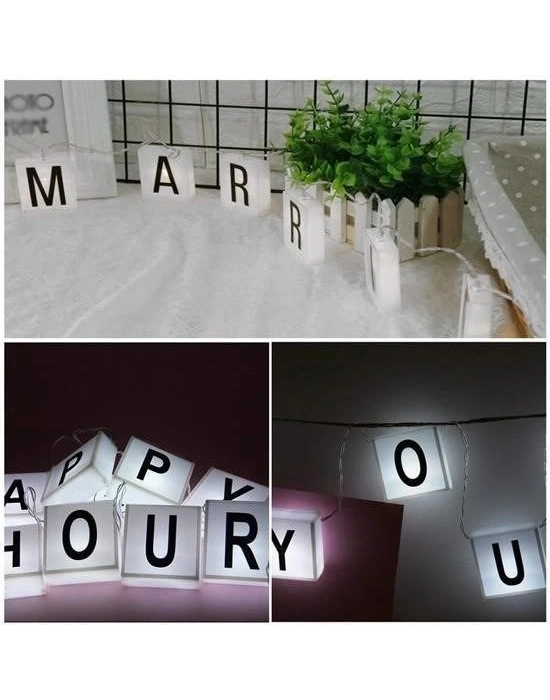 ÇOK SATAN 10lu Lightbox Işıklı Harf Mesaj Panosu Dekoratif  Harf Işık Zinciri