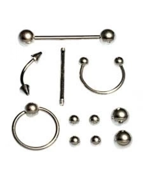ÇOK SATAN 11 Parça Piercing (cerrahi Çelik) Ve Piercing Topu Seti Piirsing