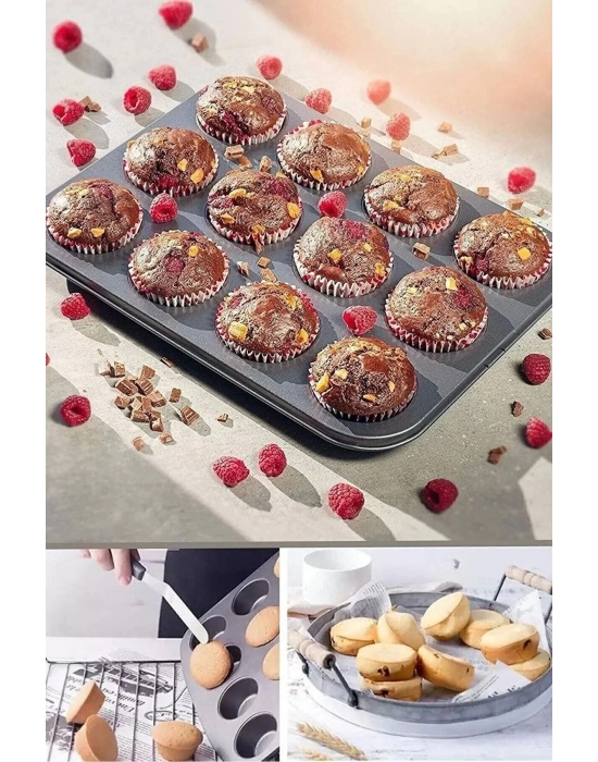 ÇOK SATAN 12li Yanmaz Yapışmaz Muffin Kek Kalıbı