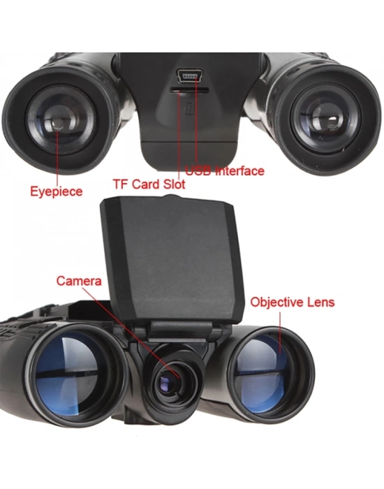 ÇOK SATAN 12x32 Zoom Dijital Dürbün Teleskop Kamera 5mp Cmos Sensör 2.0 İnc Tft Full Hd 1080 P Dvr Fotoğraf Video Kayıt Usb Dürbün