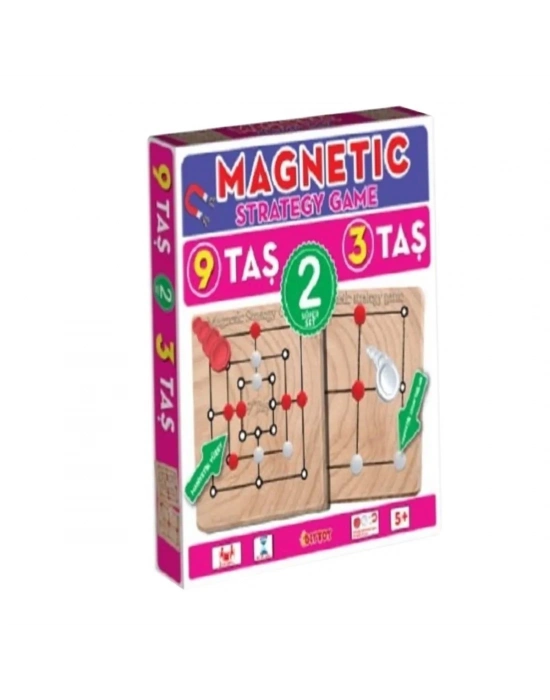 ÇOK SATAN 1531549 Manyetik Strateji Oyunları 9 Taş+3 Taş -Dıytoy