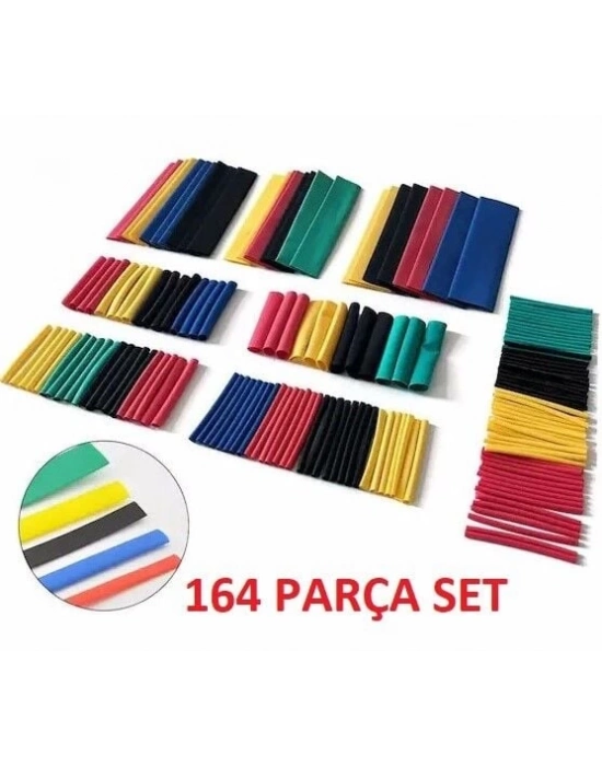 ÇOK SATAN 164 Parça Set Isıyla Daralan Makaron Kablo Koruyucu Kılıf