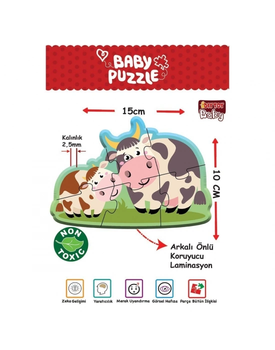 ÇOK SATAN 1734 Dıytoy, Baby Puzzle- İlk Çiftlik Puzzle