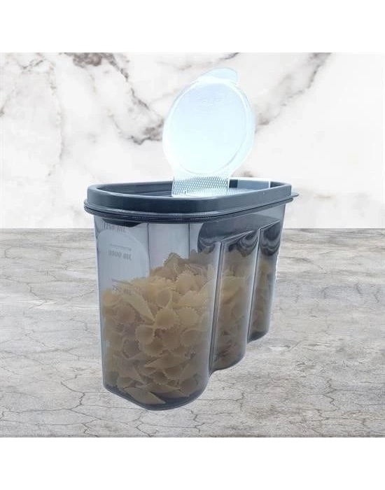 ÇOK SATAN 2 Kapaklı Ölçekli Erzak Saklama Kabı - 1,2 Litre - SA930