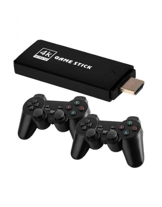 ÇOK SATAN 2 Kollu Kablosuz 2.4G Retro Oyunlar 4k Game Stick 3500 Oyun Atari