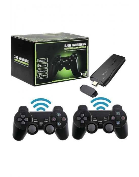 ÇOK SATAN 2 Kollu Kablosuz 2.4G Retro Oyunlar 4k Game Stick 3500 Oyun Atari