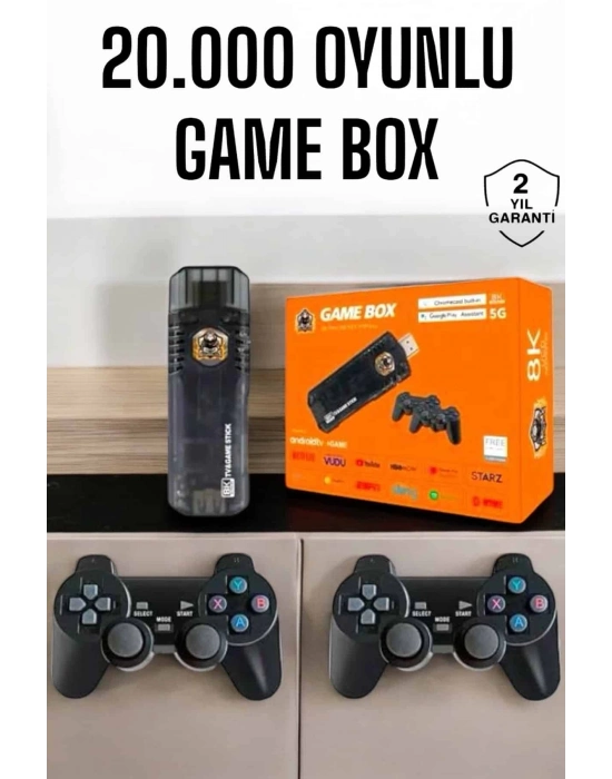 ÇOK SATAN 20.000 Oyunlu Premium Model Oyun Konsolu 8k Android Tv HD Game Stick