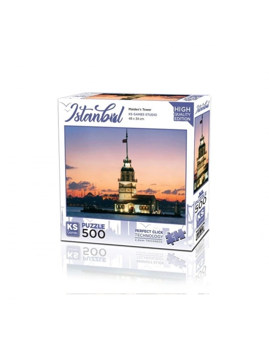 ÇOK SATAN 20059 Kız Kulesi Gün İstanbul 500 Parça Puzzle -KS Puzzle