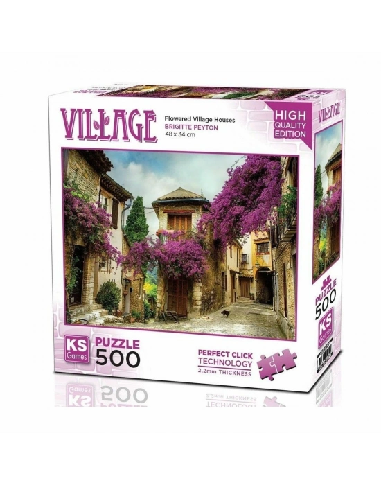 ÇOK SATAN 20062Flowered Village Houses 500 Parça Puzzle
