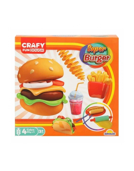 ÇOK SATAN 2015 Crafy Süper Burger Oyun Hamuru Seti 200 g 12 Parça