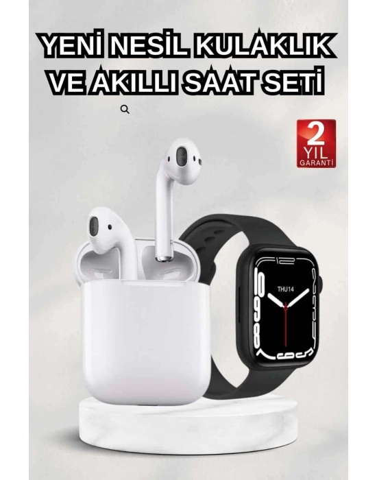 ÇOK SATAN 2025 Model Akıllı Saat ve 2.Nesil TWS Bluetooth Kulaklık ANC Özelliği Amoled Ekran