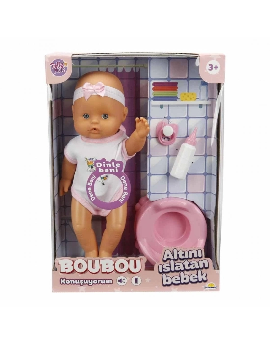 ÇOK SATAN 2030121 Sunman, Boubou Altını Islatan ve Konuşan Bebek Seti 30 cm