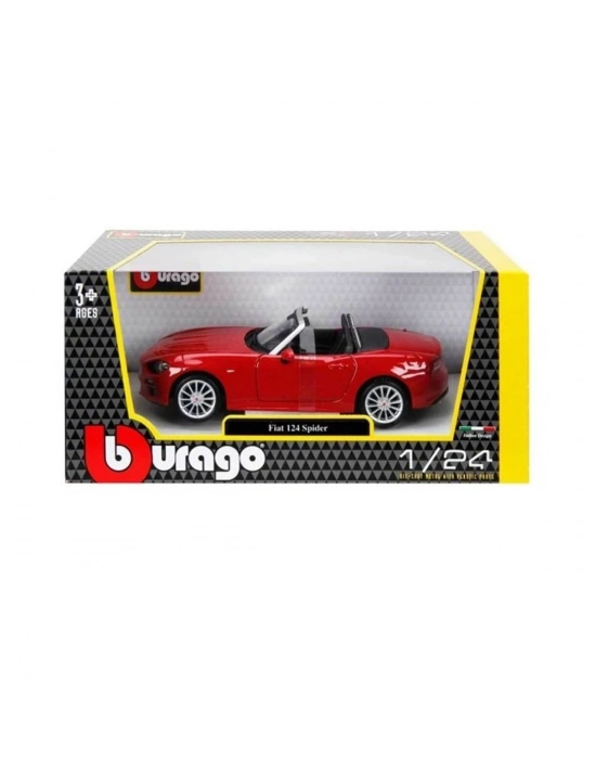 ÇOK SATAN 21083 Burago 1:24 Fiat 124 Spider Model Araba