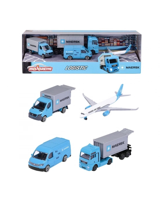 ÇOK SATAN 212057290 Majorette MAERSK Lojistik Arabaları 4 Parça -Simba