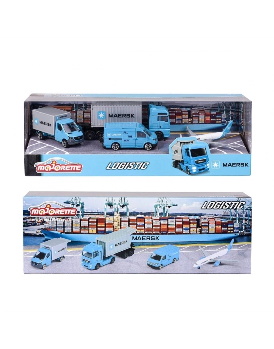 ÇOK SATAN 212057290 Majorette MAERSK Lojistik Arabaları 4 Parça -Simba