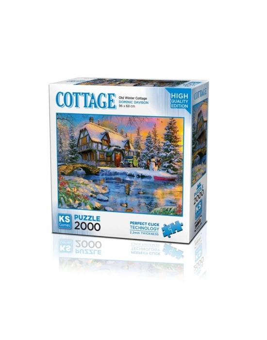 ÇOK SATAN 22526 Old Winter Cottage 2000 Parça Puzzle -KS Puzzle