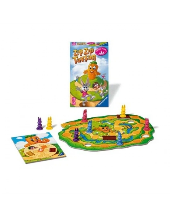 ÇOK SATAN 248810 Ravensburger - ZıpZıp Tavşan - Seyahat Boy Kutu Oyunu