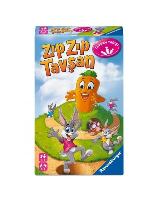 ÇOK SATAN 248810 Ravensburger - ZıpZıp Tavşan - Seyahat Boy Kutu Oyunu