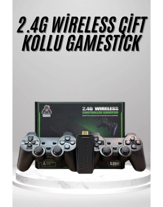 ÇOK SATAN 2.4g Uyumlu Kablosuz Çift Kol Atari Retro 20000 Oyun Game Stick