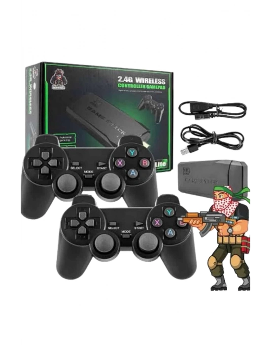 ÇOK SATAN 2.4g Uyumlu Kablosuz Çift Kol Atari Retro 20000 Oyun Game Stick