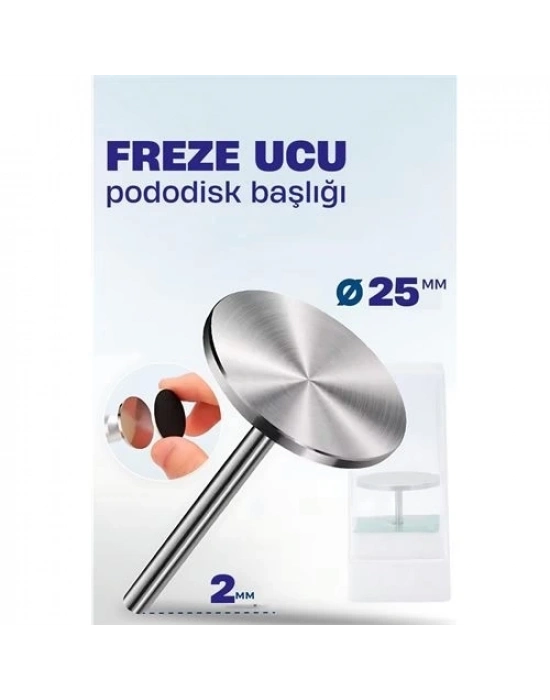 ÇOK SATAN 25 mm Pododisk Başlığı - Pododisk Freze Ucu Profesyonel Paslanmaz Çelik