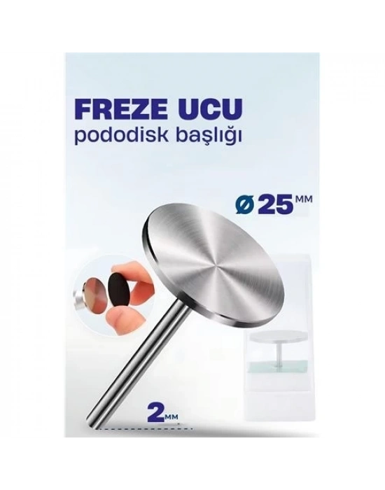 ÇOK SATAN 25 mm Pododisk Başlığı - Pododisk Freze Ucu Profesyonel Paslanmaz Çelik