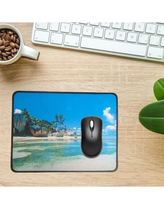 ÇOK SATAN 25x32 cm Küçük Boy Mouse Pad Manzara Ada
