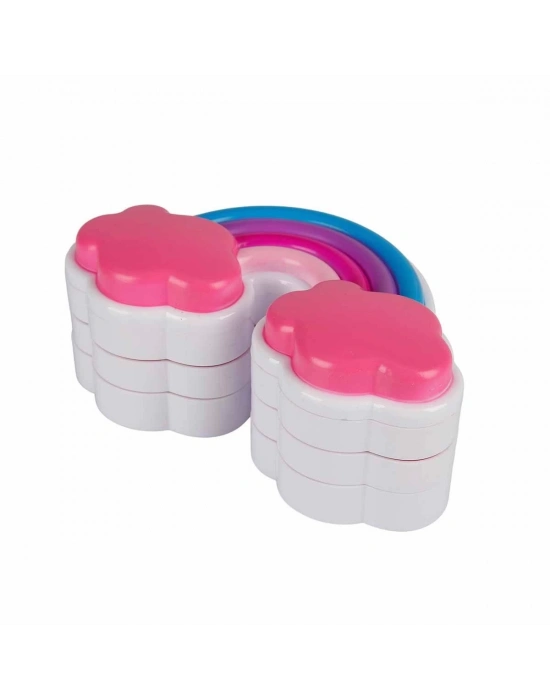 ÇOK SATAN 2601 SUN-RST-PRP-Güzellik Set Makyaj Gökkuşağı Şekilli 3 Katmanlı