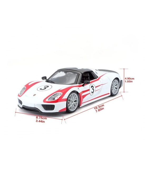 ÇOK SATAN 28009 Burago Porsche 918 Spyder 1:24 Model Araba