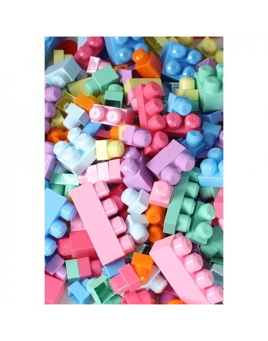 ÇOK SATAN 2915 Play Blox Pastel Blok Yapı Oyuncakları 56 Parça ,Saklama Çantalı ,1 Yaş ve Üzeri