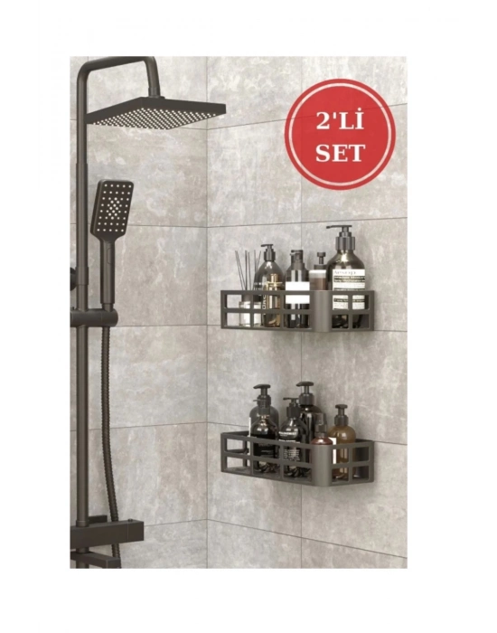 ÇOK SATAN 2’li banyo organizer düzenleyici yapışkanlı raf
