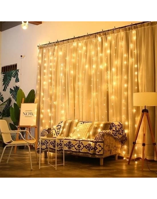ÇOK SATAN 2x2 Metre 320 Led 8 Fonskiyonlu Dekoratif Led Günışığı Perde