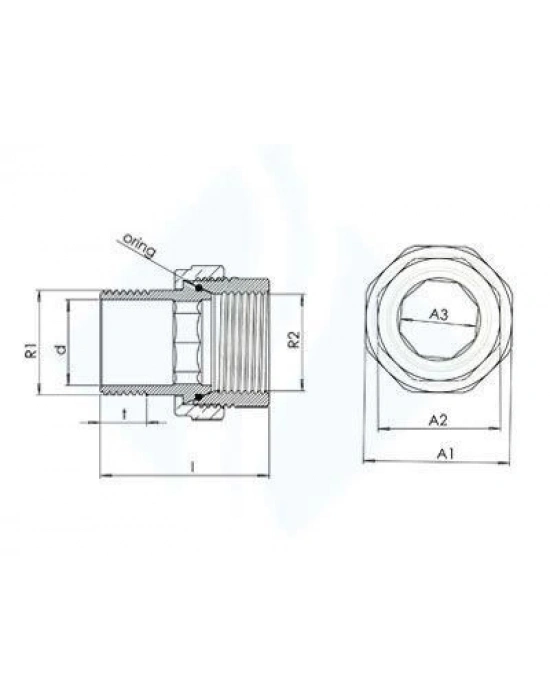 ® 3/4 Düz Radyatör Rakoru