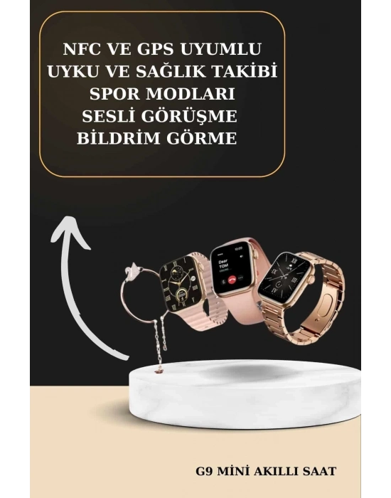 ÇOK SATAN 3 Kordonlu Pembe Amoled Ekran Akıllı Saat ve Yeni Nesil Pro Kablosuz Bluetooth Kulaklık ANC/ENC