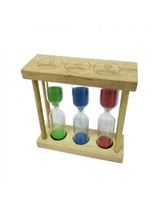ÇOK SATAN 3lü Ahşap Kum Saati 1-3-5 Dakikalık