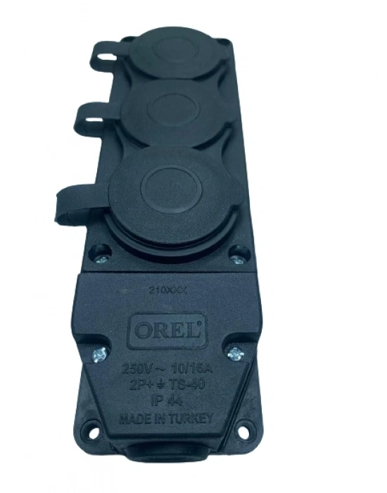 ÇOK SATAN 3 Lü Kauçuk Grup Priz Monofaze 1X16A 220 V