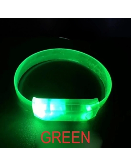 ÇOK SATAN 3 Modlu Pilli Led Işıklı Esnek Parti Bilekliği Yeşil