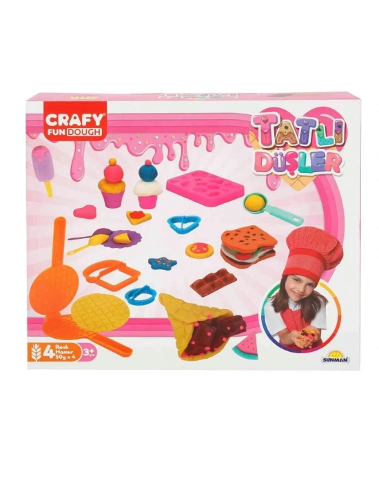 ÇOK SATAN 3493 Crafy Tatlı Düşler Oyun Hamuru Seti 200 g 22 Parça